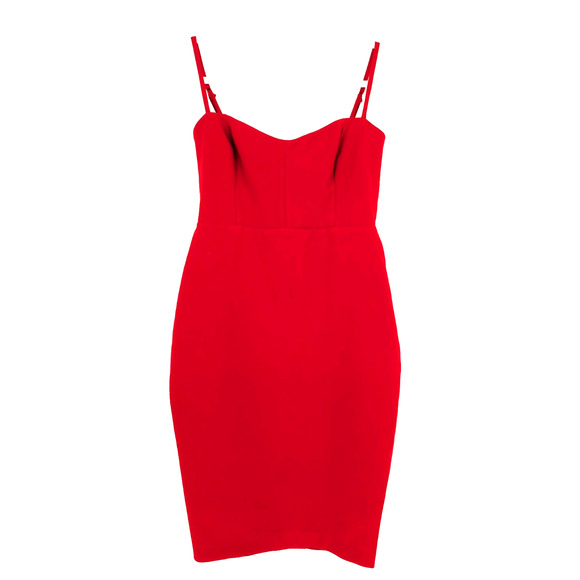 Nookie x Revolve Allure Red Bodycon Stretch Mini Dress Medium Glam Sexy Holiday - Picture 2 of 9